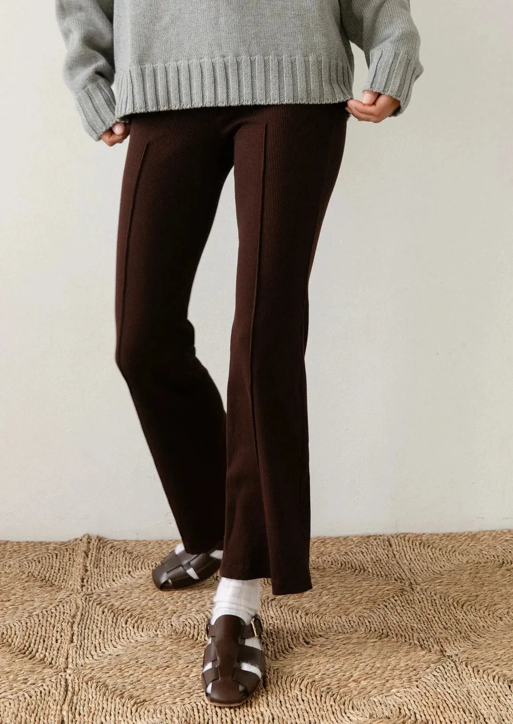 DONNI. RIB KICK FLARE PANTS