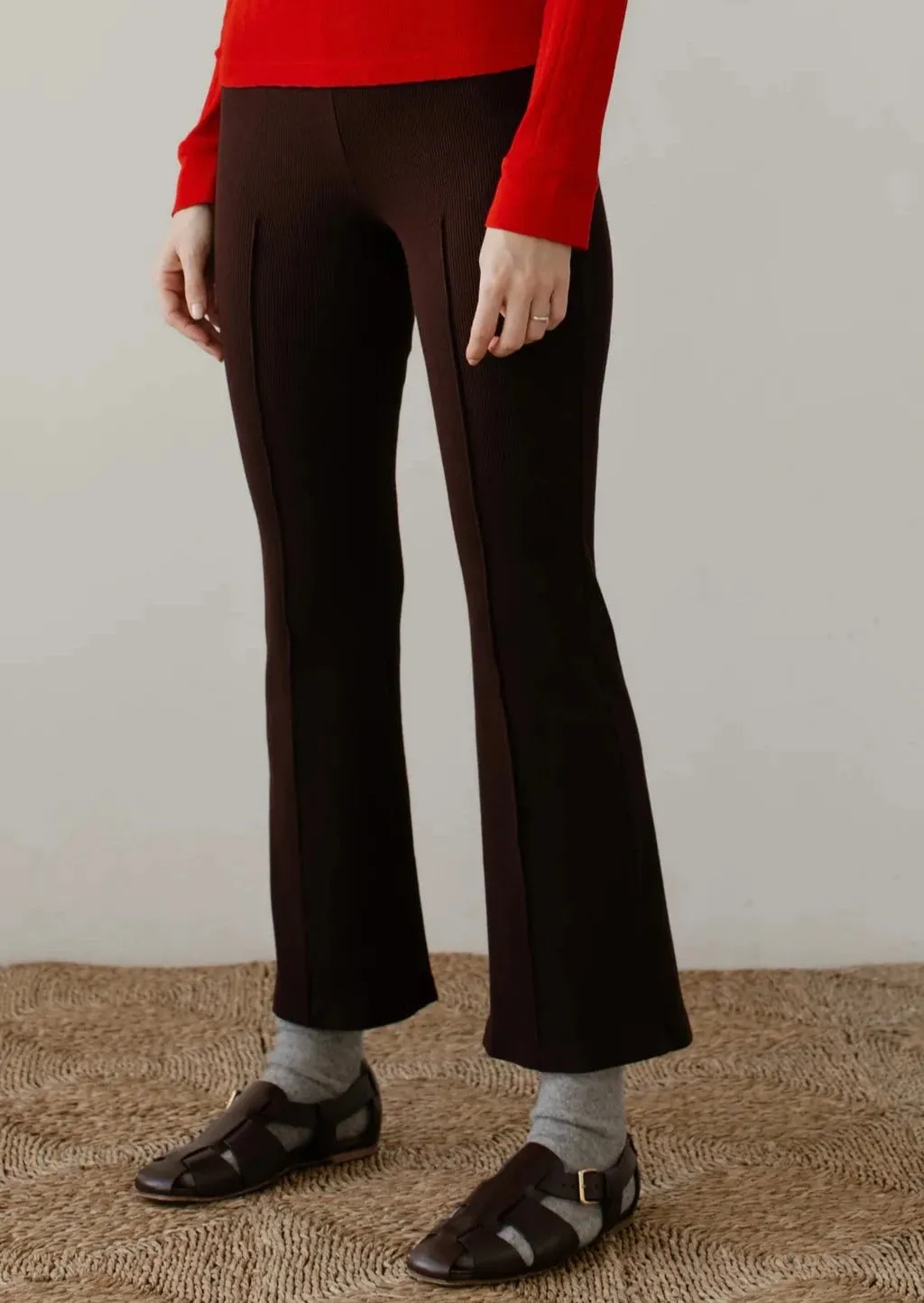 DONNI. RIB KICK FLARE PANTS