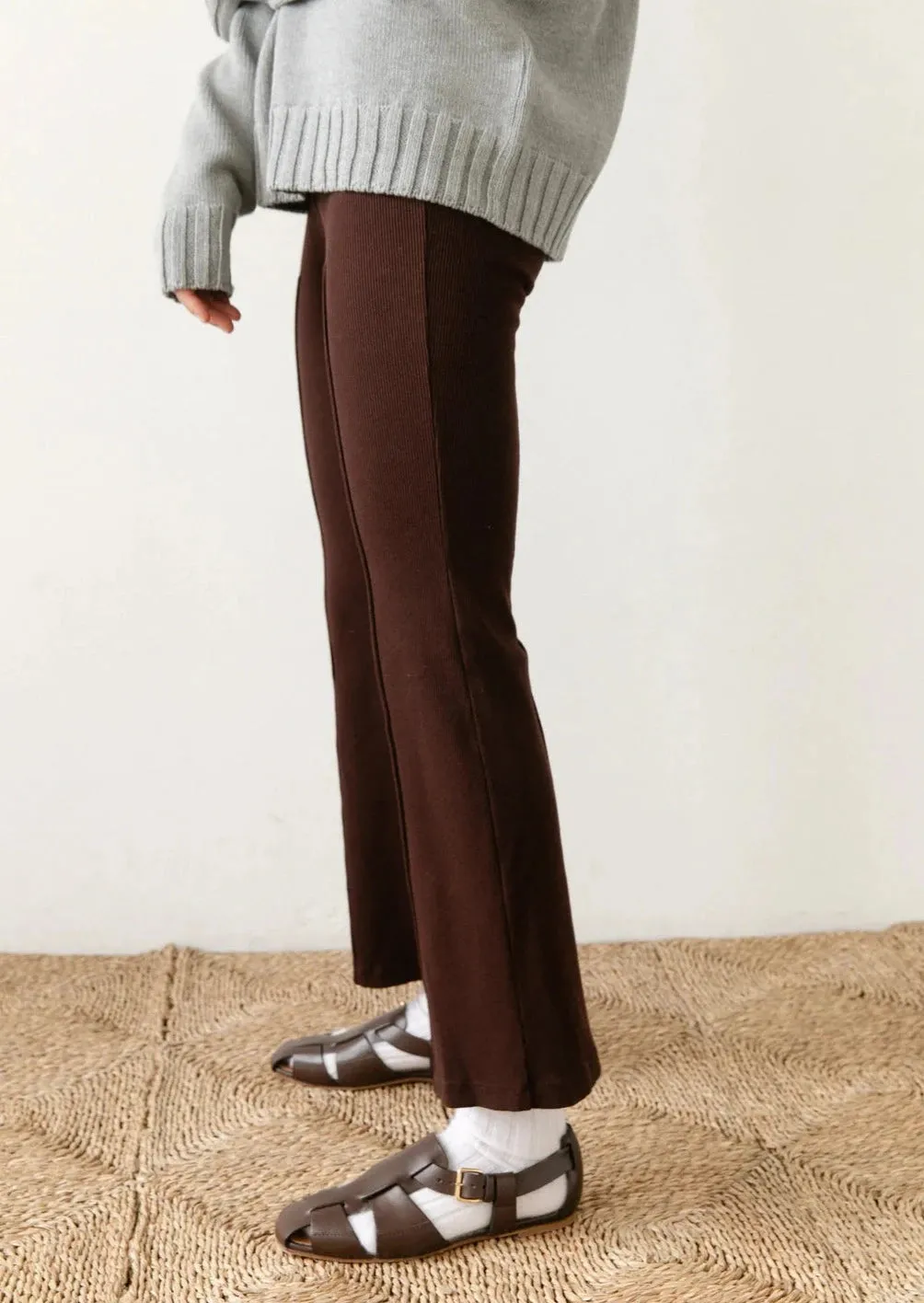 DONNI. RIB KICK FLARE PANTS