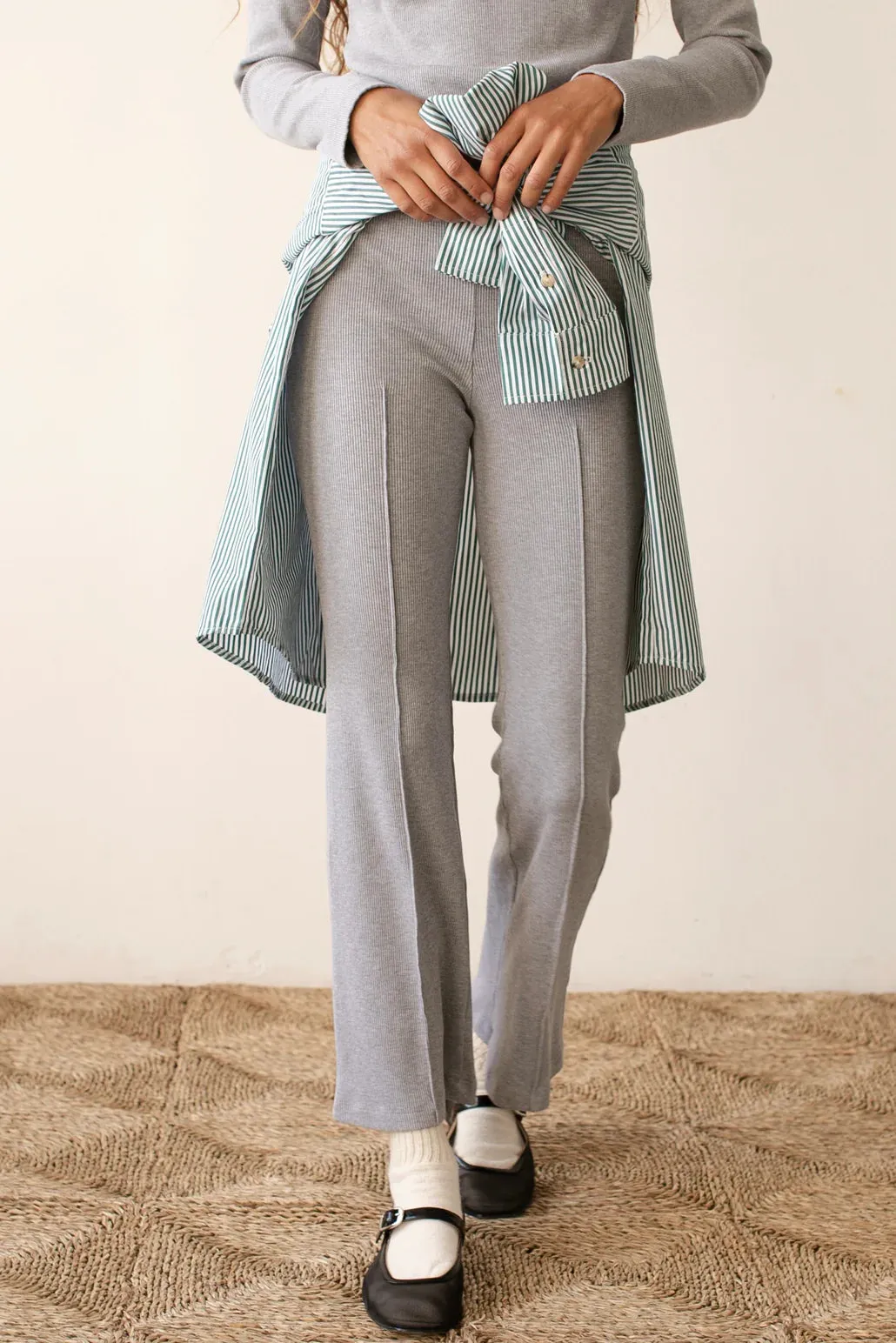 DONNI. RIB KICK FLARE PANTS