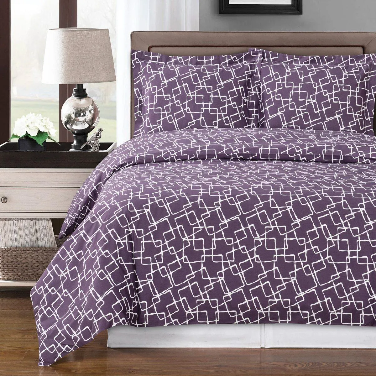 Eva Combed Cotton Duvet Cover Set