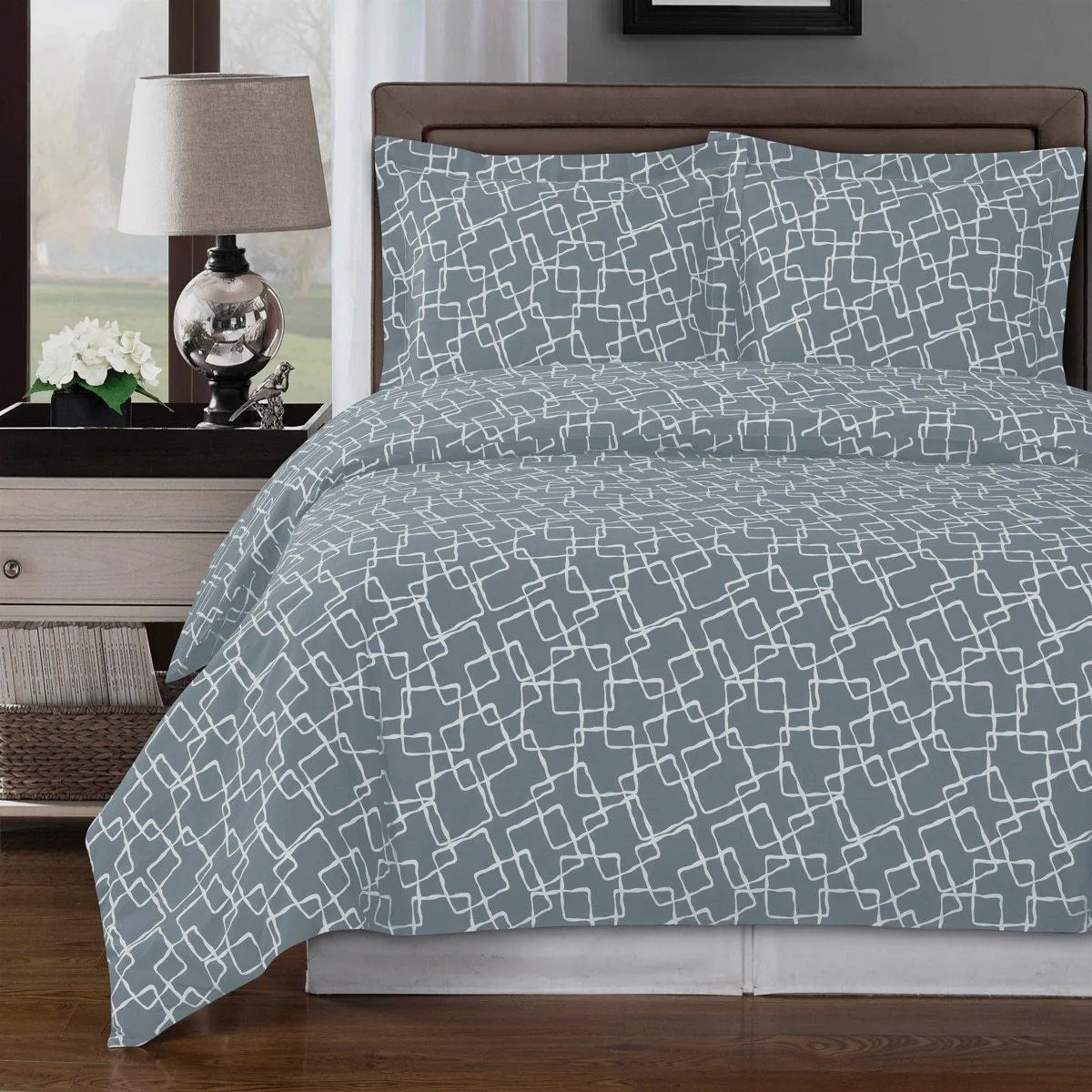 Eva Combed Cotton Duvet Cover Set