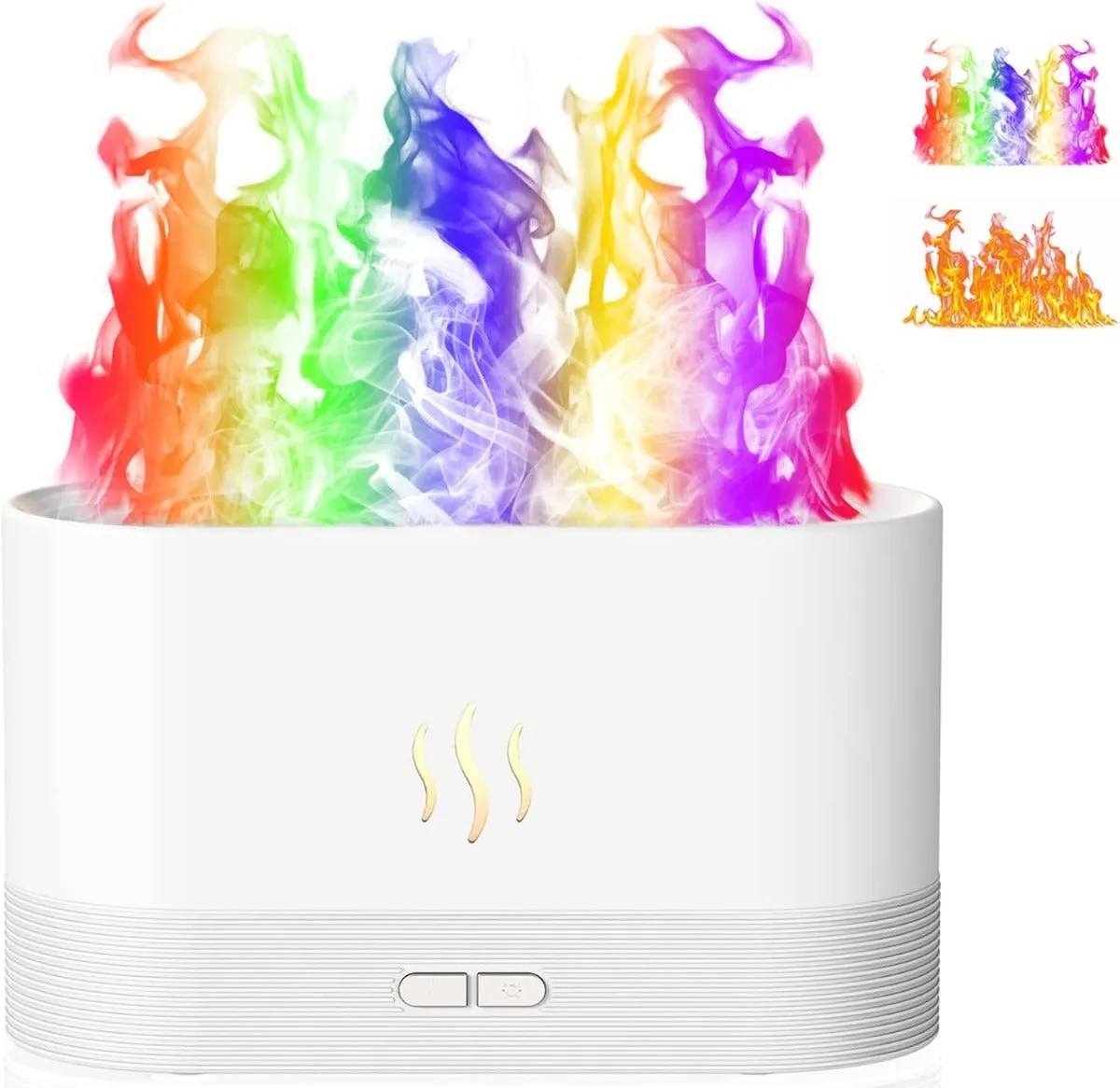 FGLux™ 7 Colors 3D Flame Mist Essential Oil Diffuser: 180ml Aroma Air Humidifier