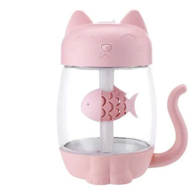 Kitty Humidifier with LED Night Light and Power Fan