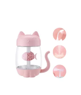 Kitty Humidifier with LED Night Light and Power Fan