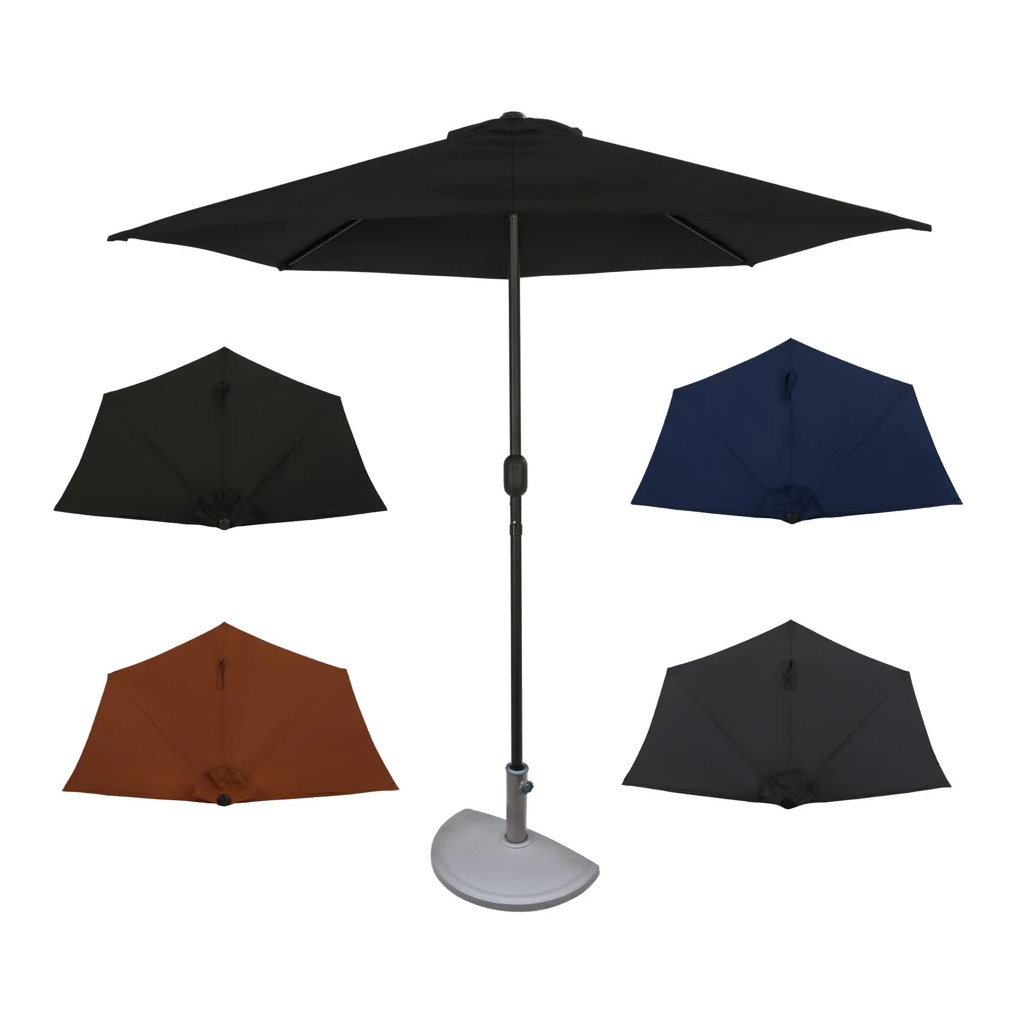 Lanai 9-ft Half Umbrella in Polyester