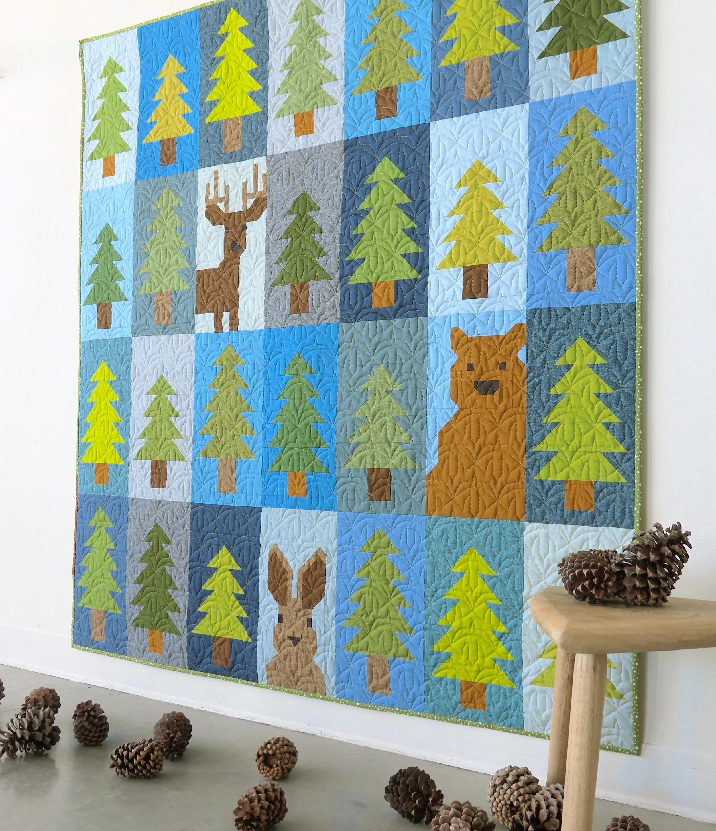 Lookout - Tree and Animal Sampler Quilt Pattern