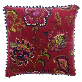 Malisa Paisley Cushion Pomegranate