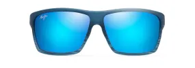 Maui Jim Alenuihaha Blue Black Stripe Frame - Blue Hawaii Lens - Polarized Sunglasses