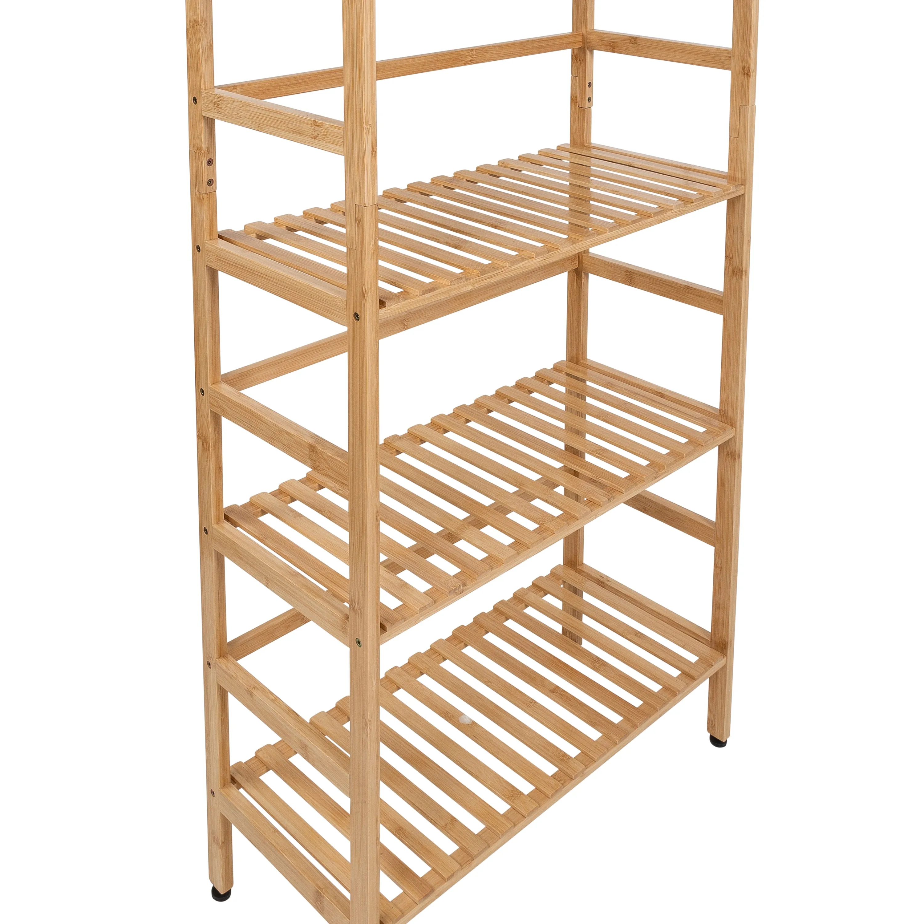 Natural 6-Tier Bamboo Bookshelf