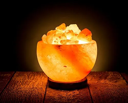 Natural Himalayan Pink Salt Fire Bowl Lamp