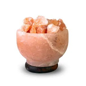 Natural Himalayan Pink Salt Fire Bowl Lamp