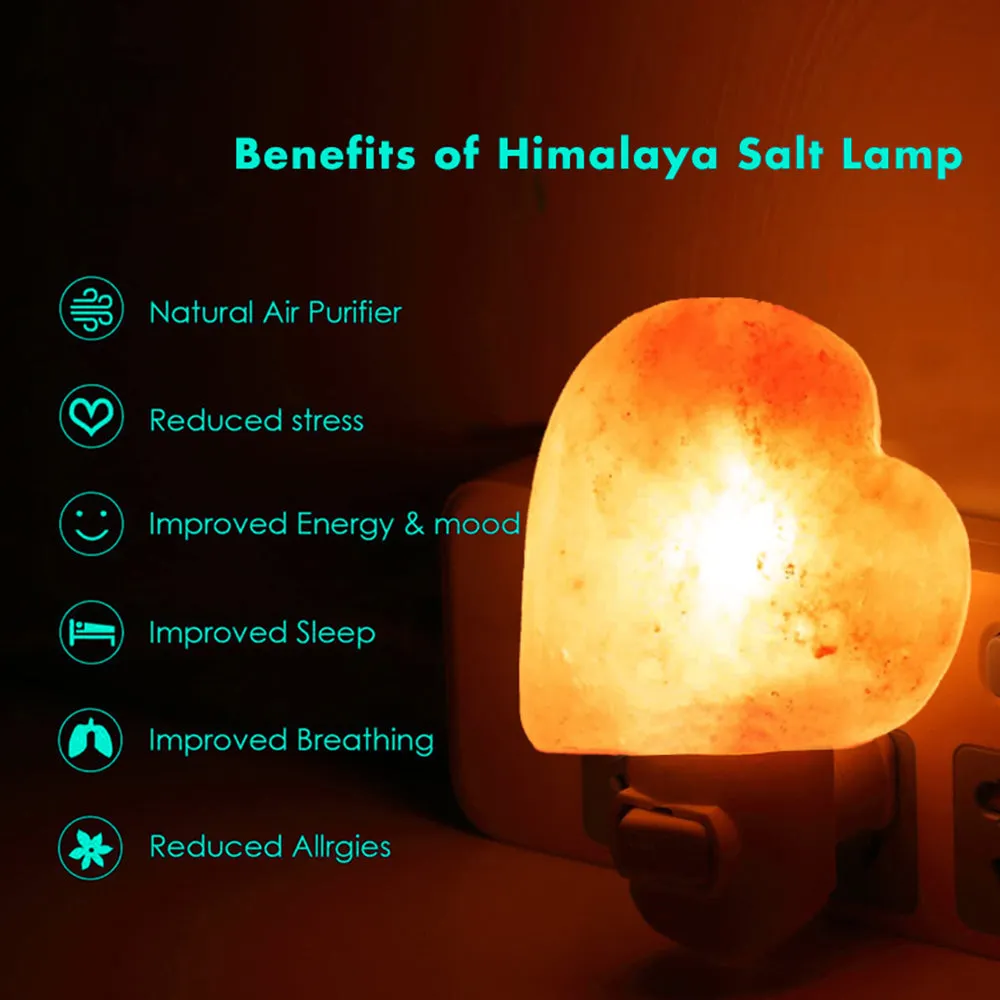 Natural Himalayan Pink Salt Lamp Heart Shape