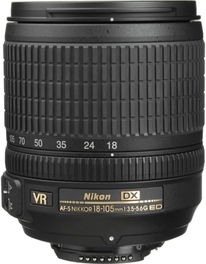 Nikon AF-S DX 18-105mm f/3.5-5.6G ED VR Lens (2179) Intl Model Bundle