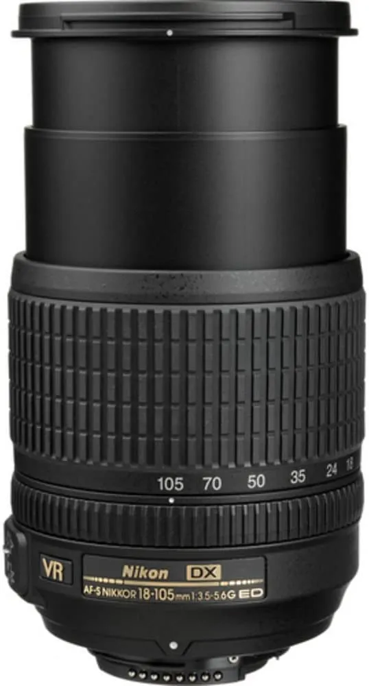 Nikon AF-S DX 18-105mm f/3.5-5.6G ED VR Lens (2179) Intl Model Bundle