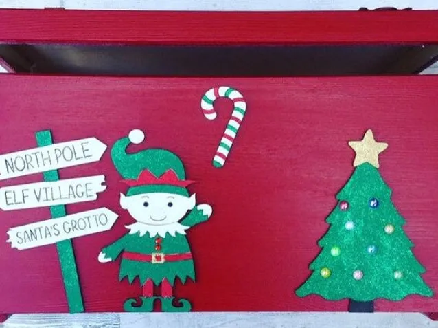 Personalised Red Elf Christmas Eve Box