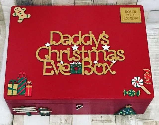 Personalised Red Elf Christmas Eve Box