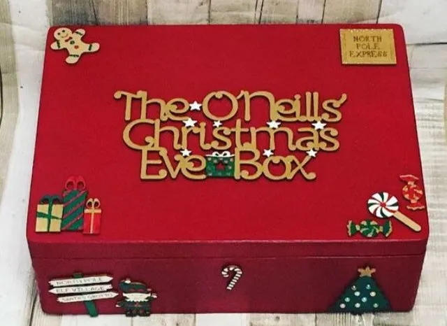 Personalised Red Elf Christmas Eve Box