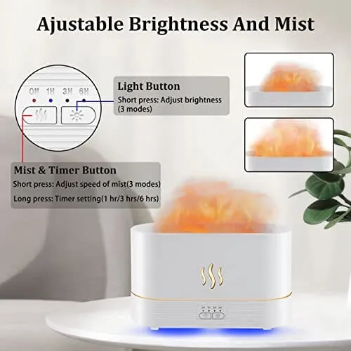 PLWMax™ 300ml 7 Colors 3D Flame Mist Essential Oil Diffuser: Aroma Air Humidifier