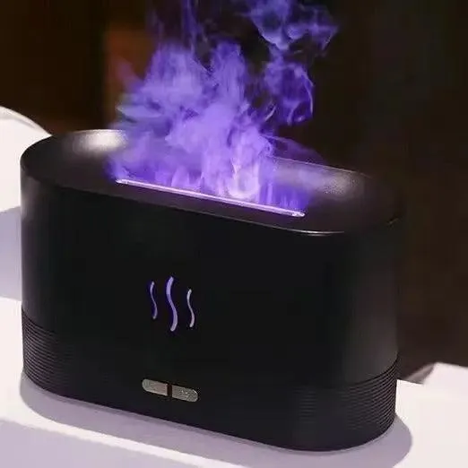 Portable Ultrasonic Cool Mist USB LED 8 Colors Flame Diffuser