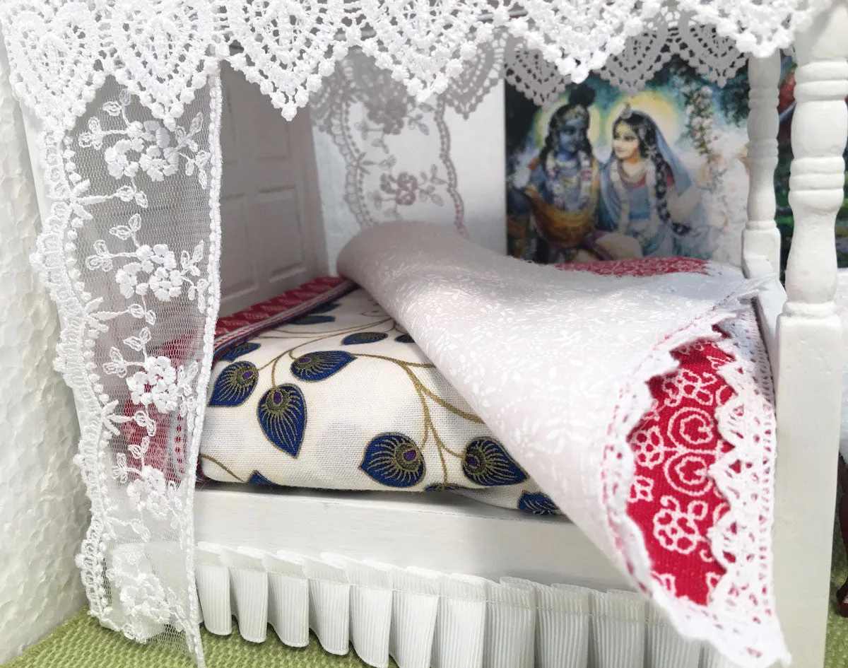 Queen-White Krishna Prema Canopy Bed