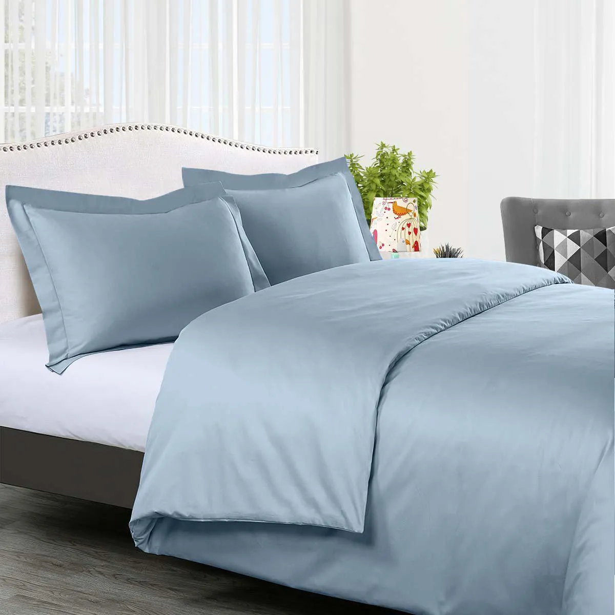 Royal Tradition 300 Thread count 100% Cotton Solid Duvet Cover