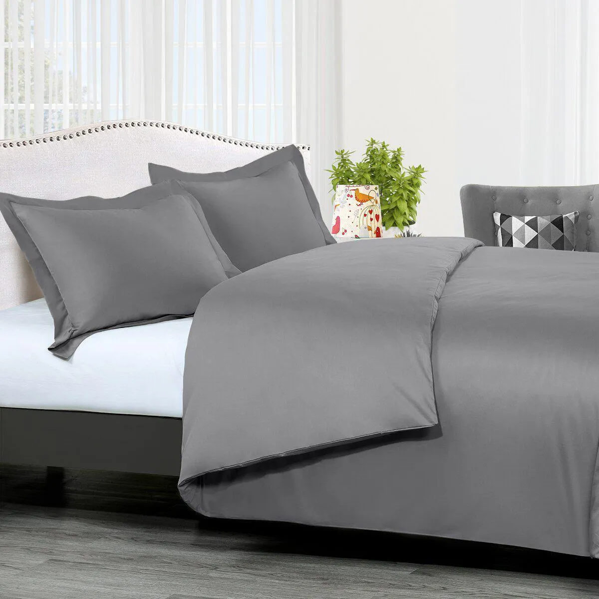 Royal Tradition 300 Thread count 100% Cotton Solid Duvet Cover