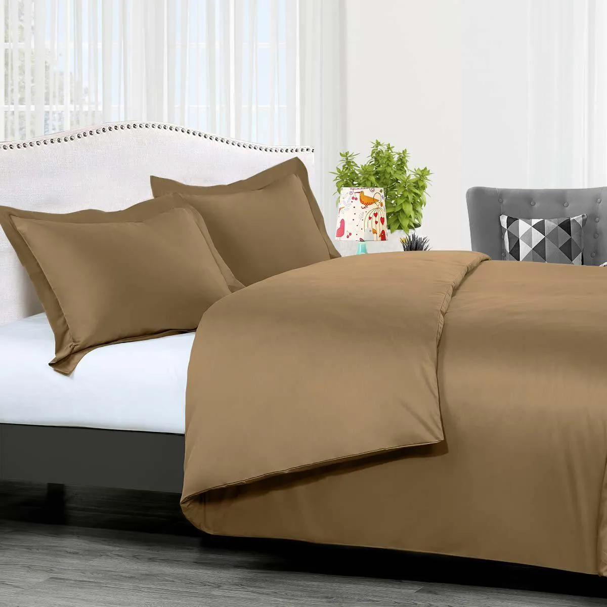 Royal Tradition 300 Thread count 100% Cotton Solid Duvet Cover