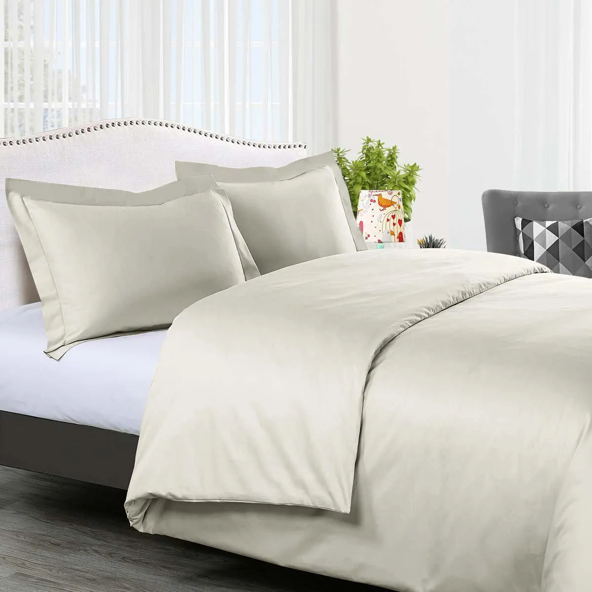 Royal Tradition 300 Thread count 100% Cotton Solid Duvet Cover