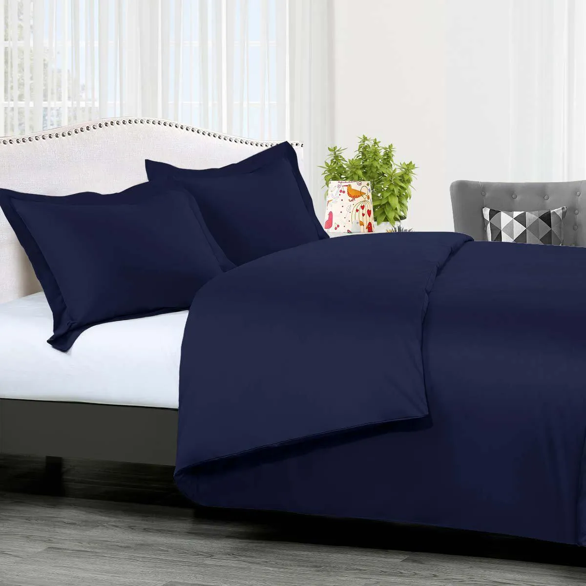 Royal Tradition 300 Thread count 100% Cotton Solid Duvet Cover