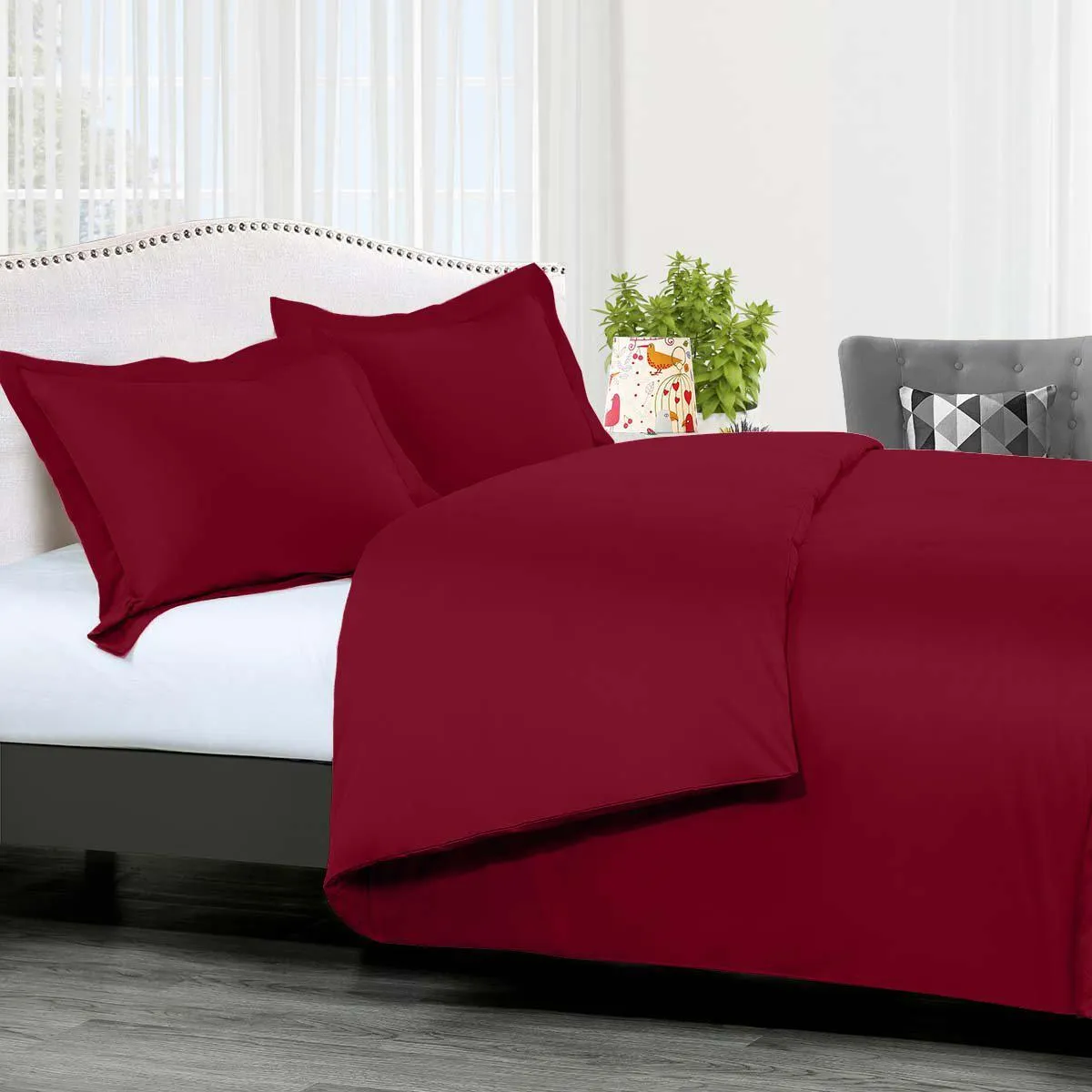 Royal Tradition 300 Thread count 100% Cotton Solid Duvet Cover