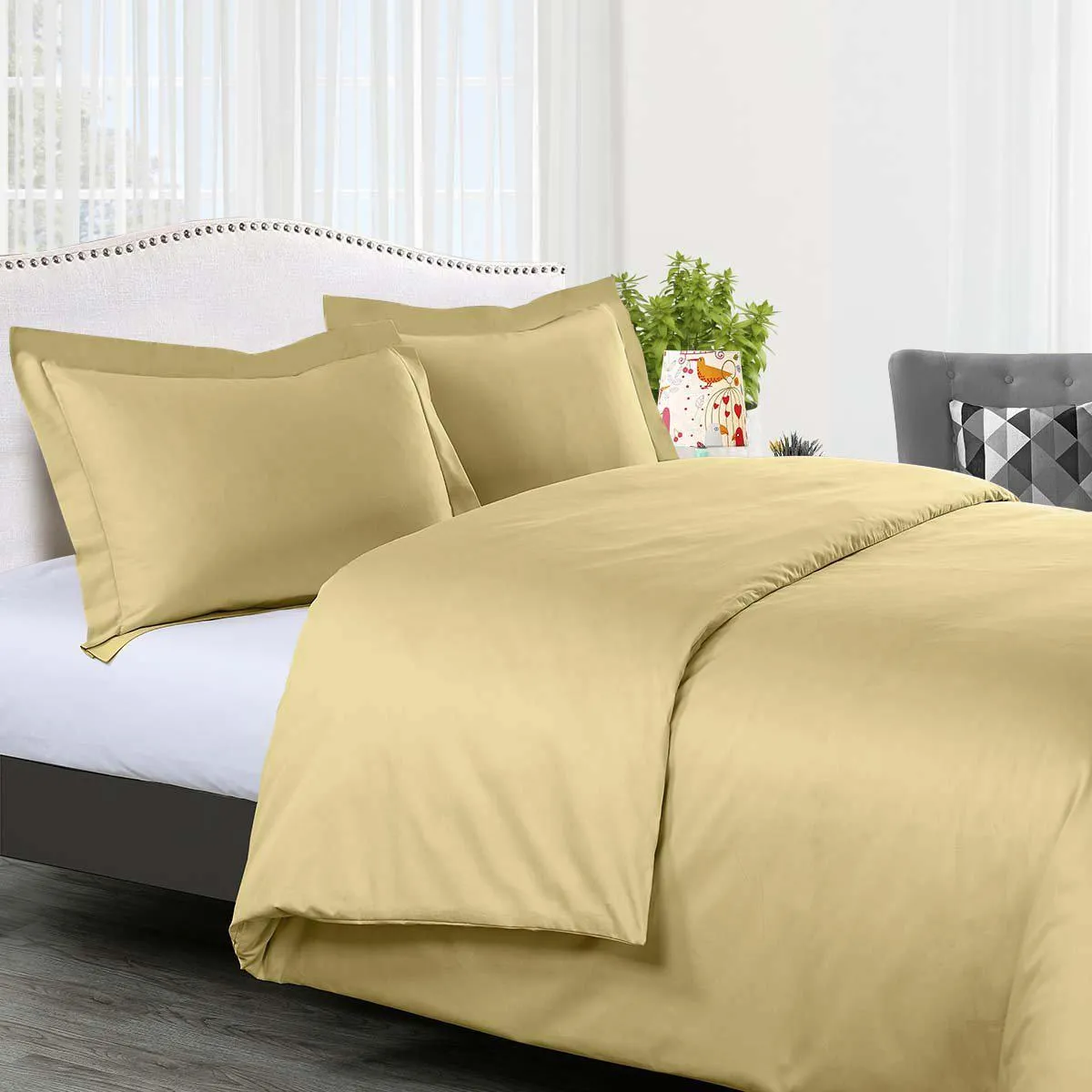 Royal Tradition 300 Thread count 100% Cotton Solid Duvet Cover