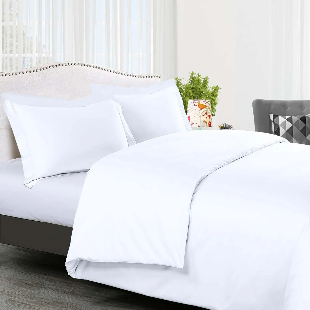 Royal Tradition 300 Thread count 100% Cotton Solid Duvet Cover