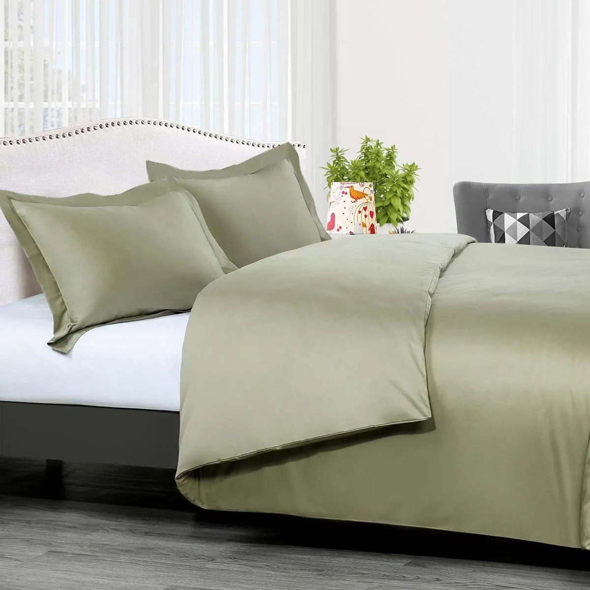 Royal Tradition 300 Thread count 100% Cotton Solid Duvet Cover