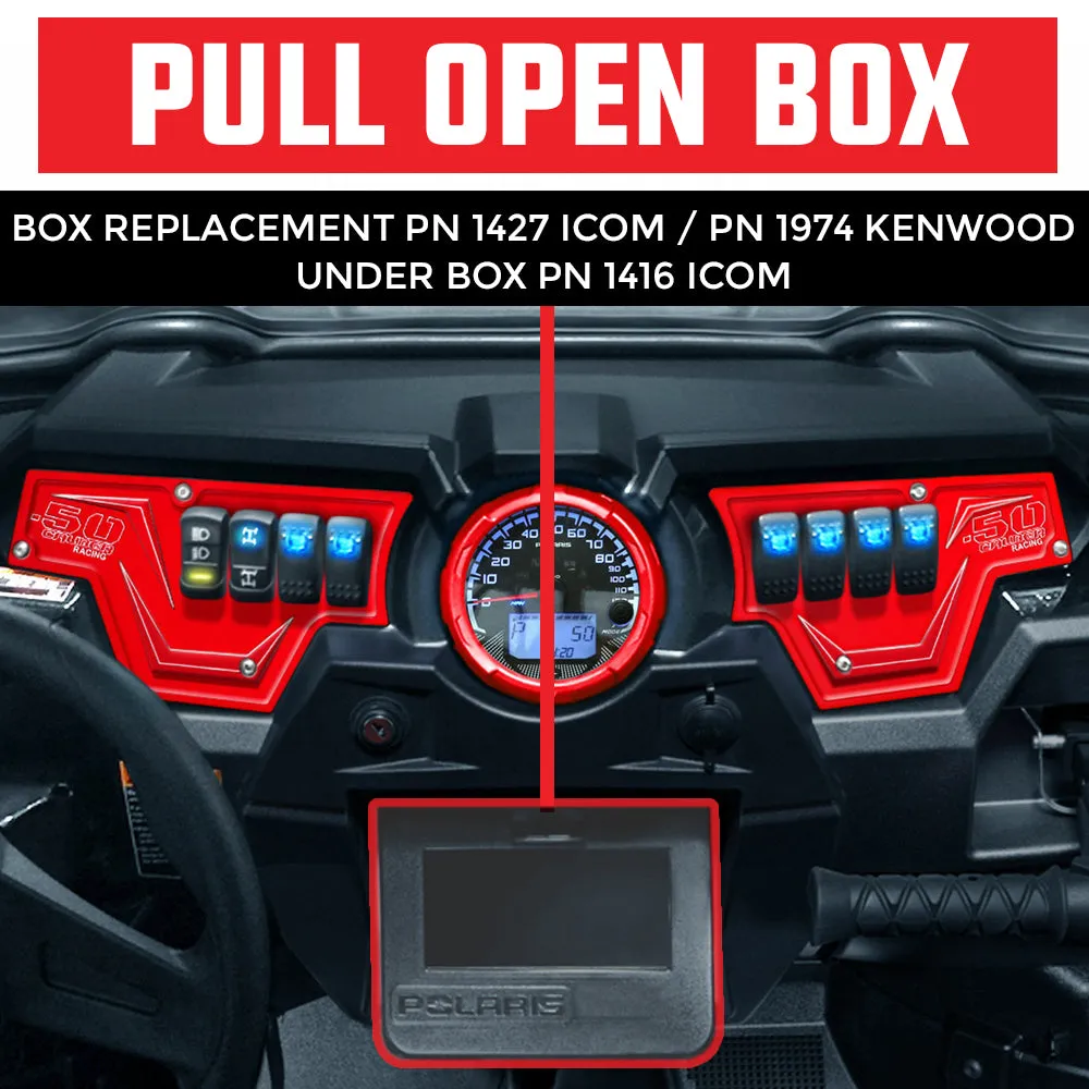 RZR Under Pull Open Box Icom Radio and Intercom Bracket