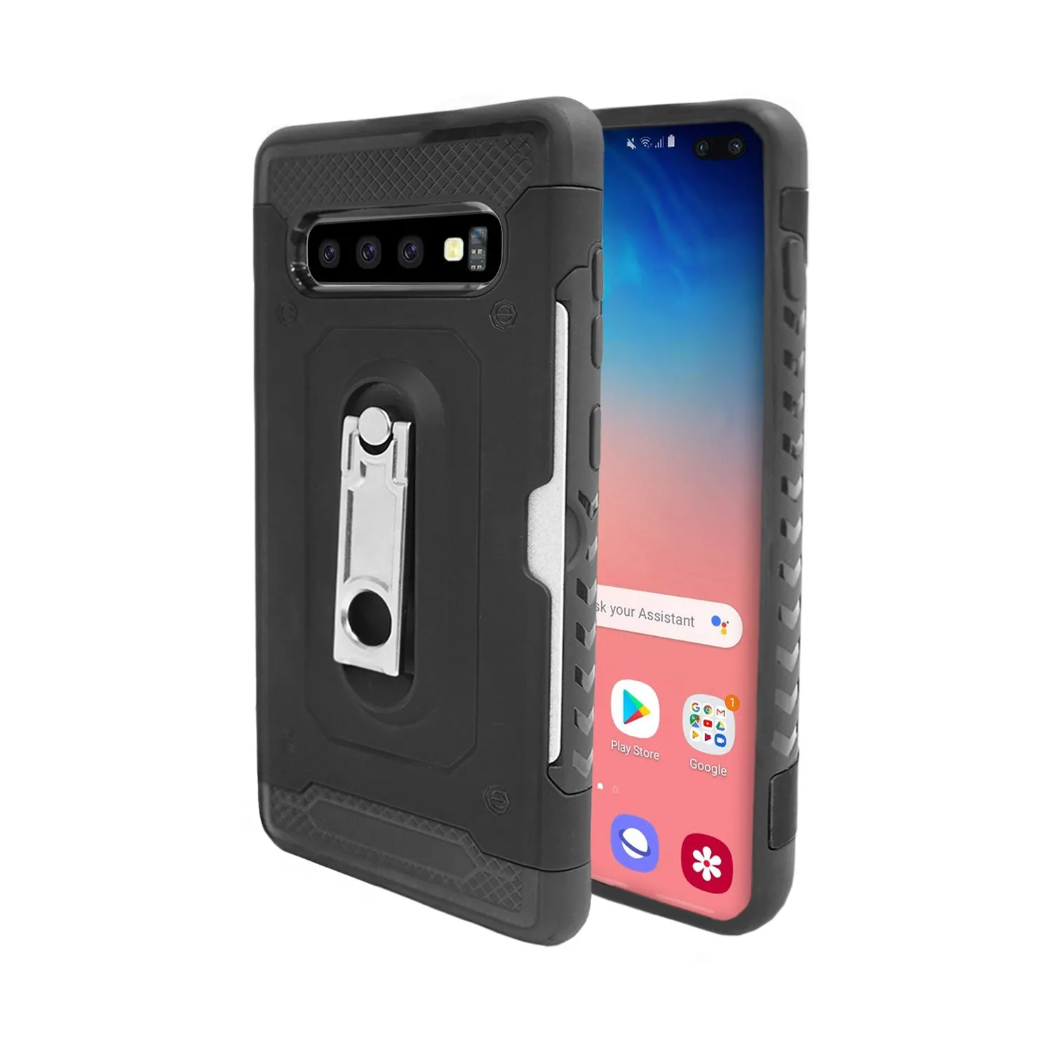 Samsung Galaxy S10 Case - Heavy-Duty, Card Slot, Kickstand