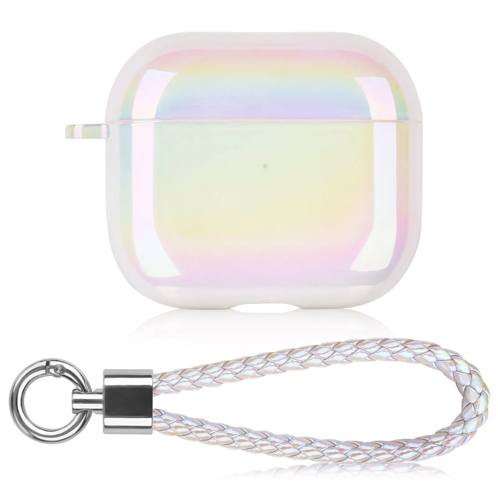 Shiny Clear Case for Apple AirPods 3 Generation 3rd with Keychain