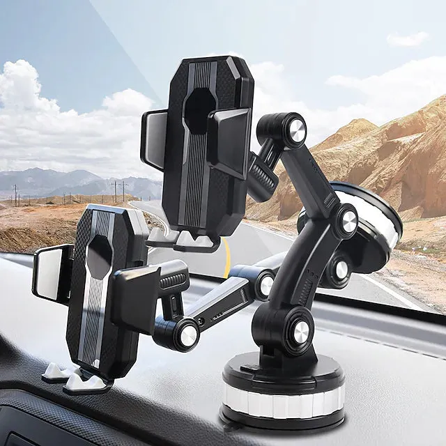 Solid & Durable Car Phone Holder Mount for Dashboard Windshield Long Arm Strong Suction Cell Phone Car Mount