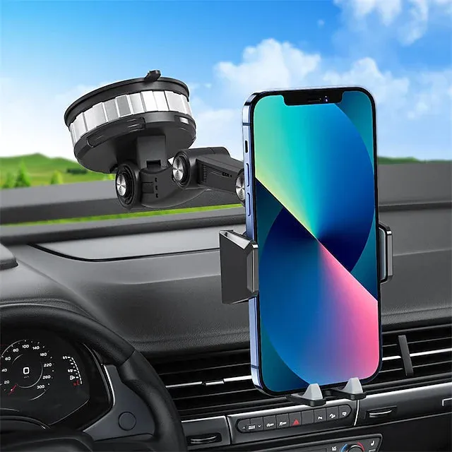 Solid & Durable Car Phone Holder Mount for Dashboard Windshield Long Arm Strong Suction Cell Phone Car Mount