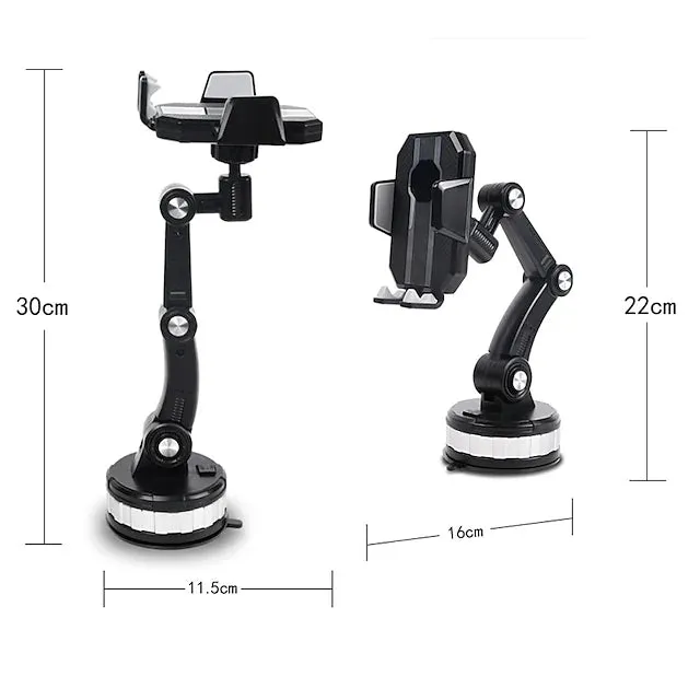 Solid & Durable Car Phone Holder Mount for Dashboard Windshield Long Arm Strong Suction Cell Phone Car Mount