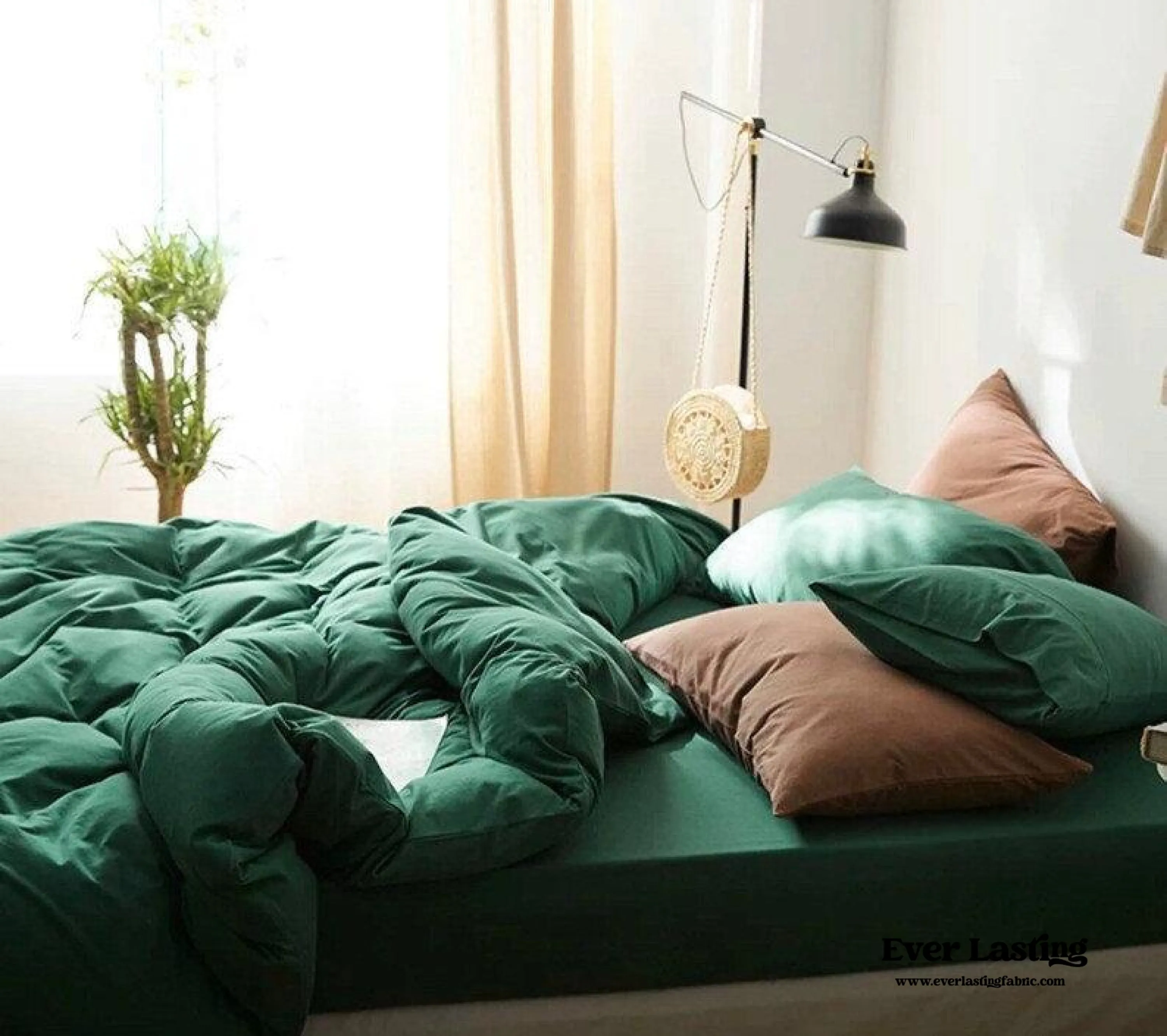 Solid Bedding Set / Forest Green