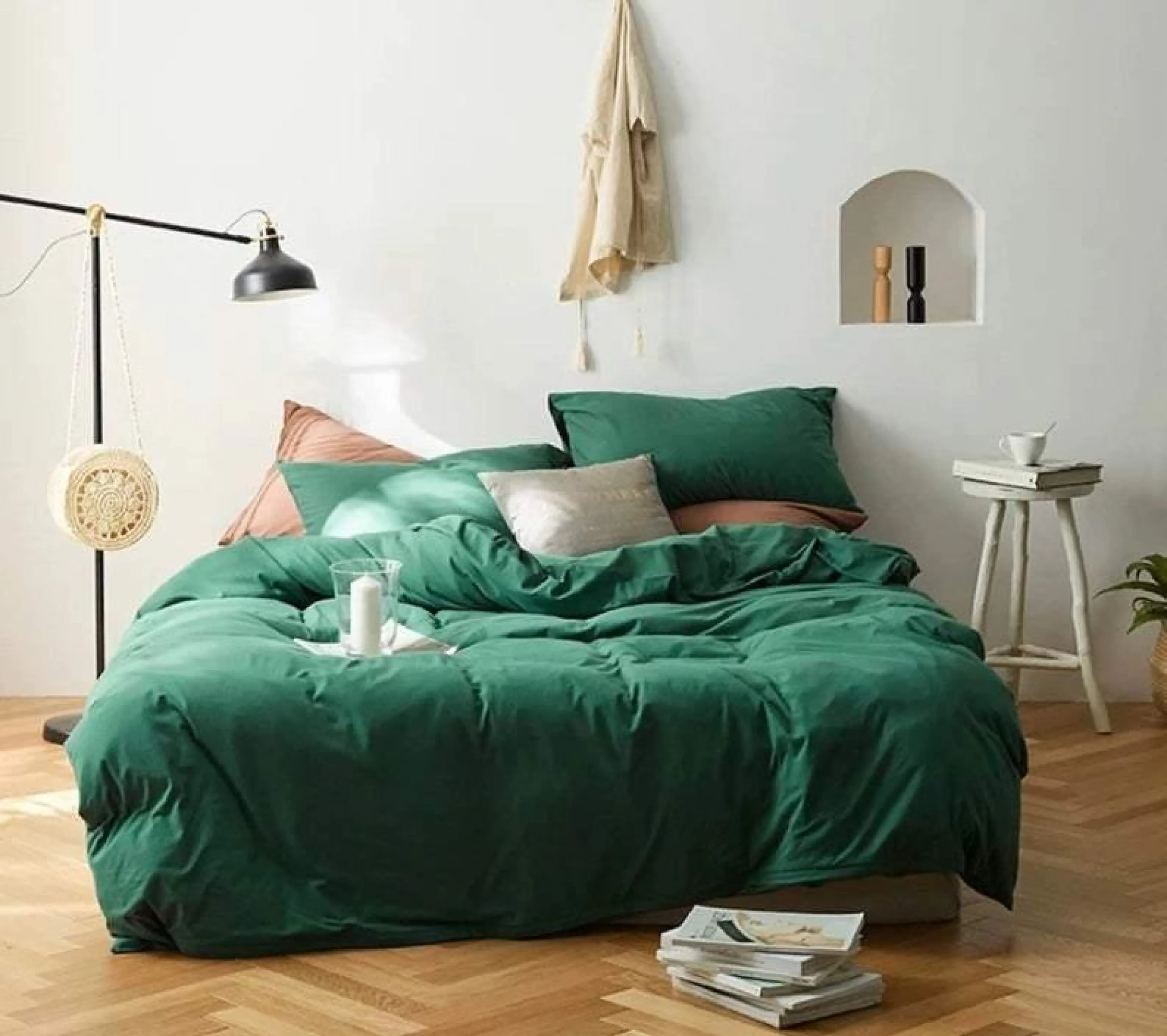 Solid Bedding Set / Forest Green