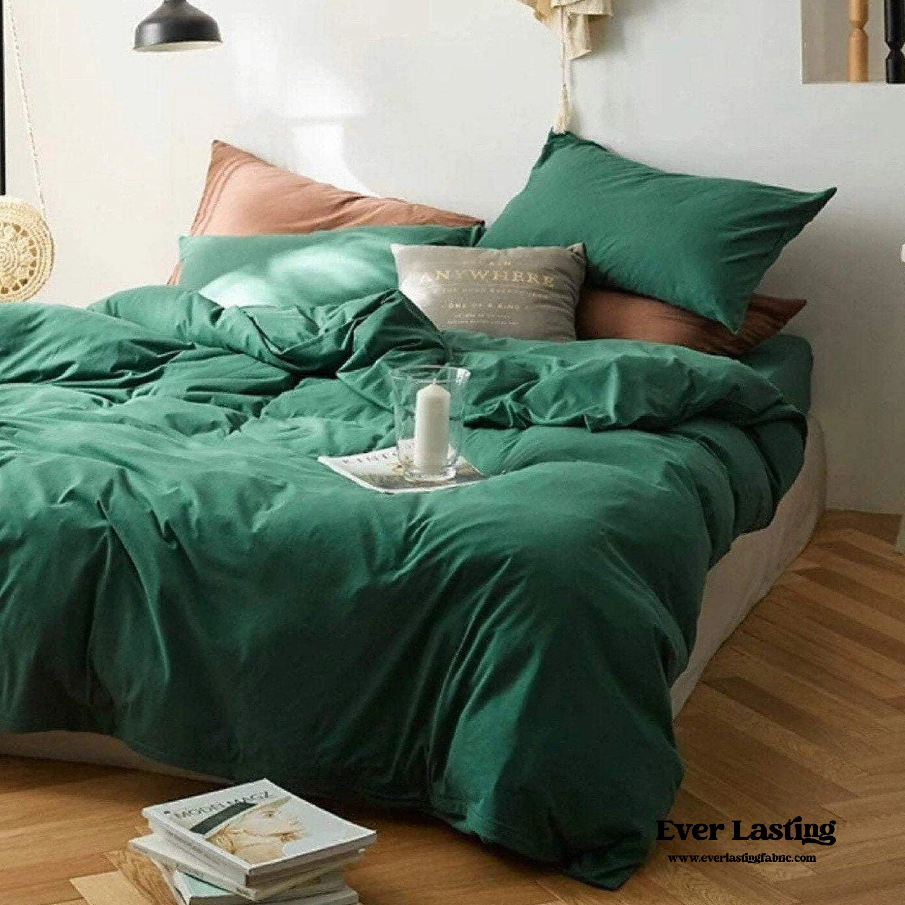 Solid Bedding Set / Forest Green