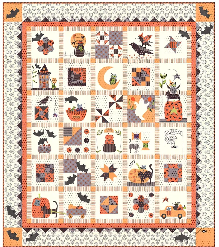 Spooky Halloween Quilt - Complete Pattern