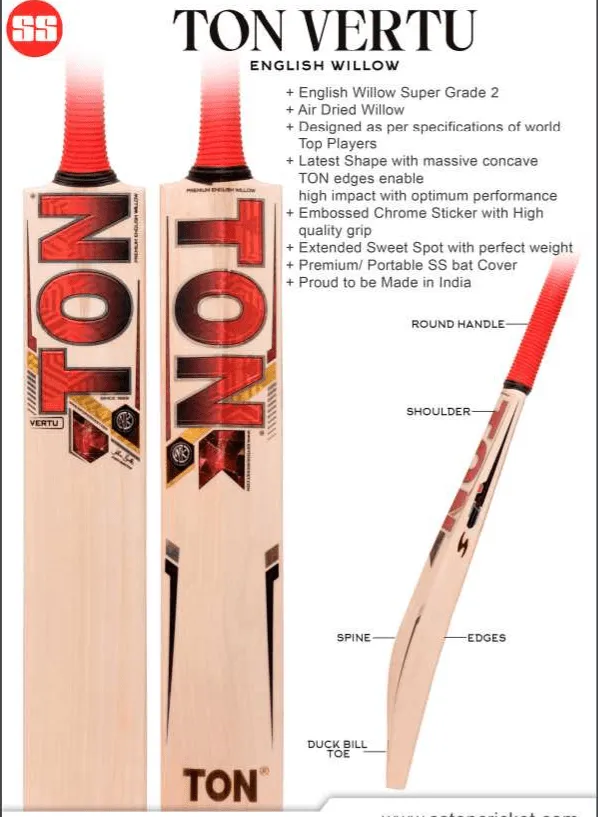 SS Ton Vertu Adult Cricket Bat