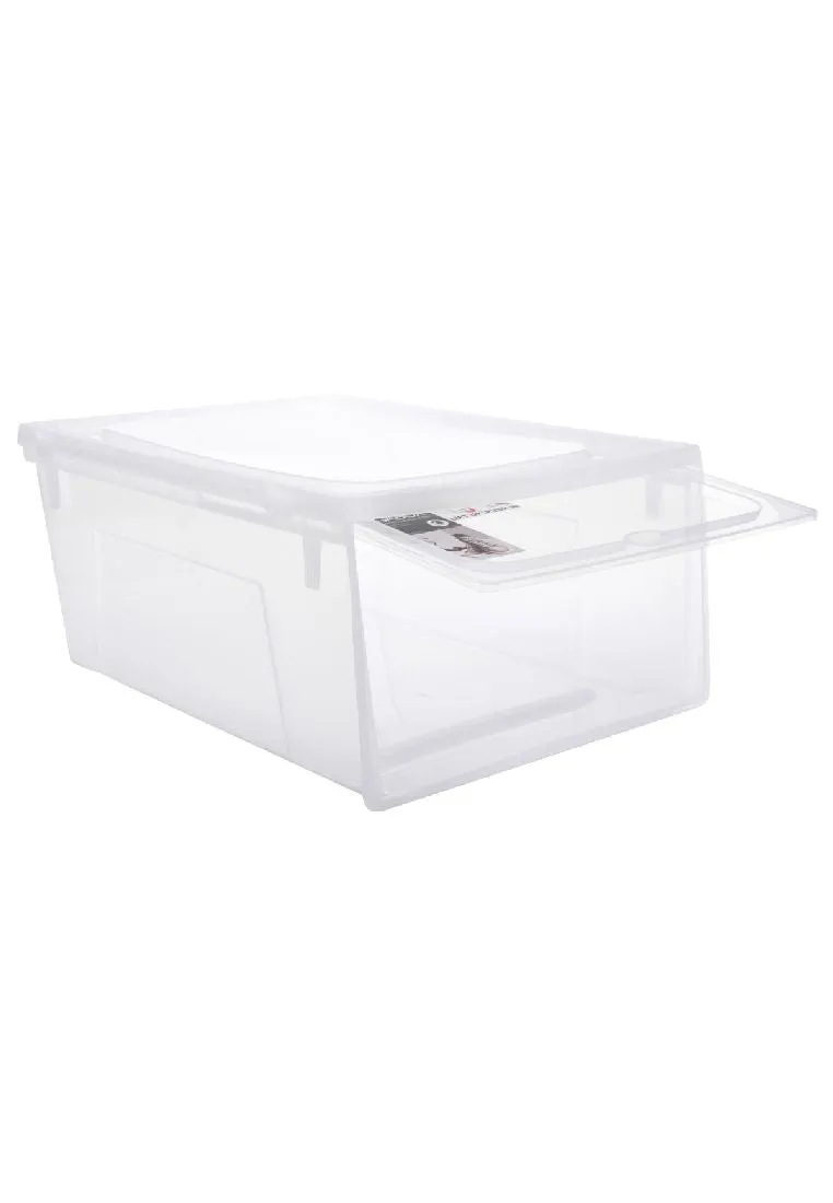 Stackable Shoe Box Hard Case Storage Organizer - Transparent