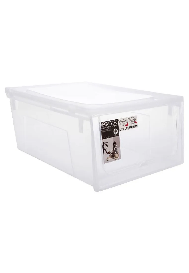 Stackable Shoe Box Hard Case Storage Organizer - Transparent