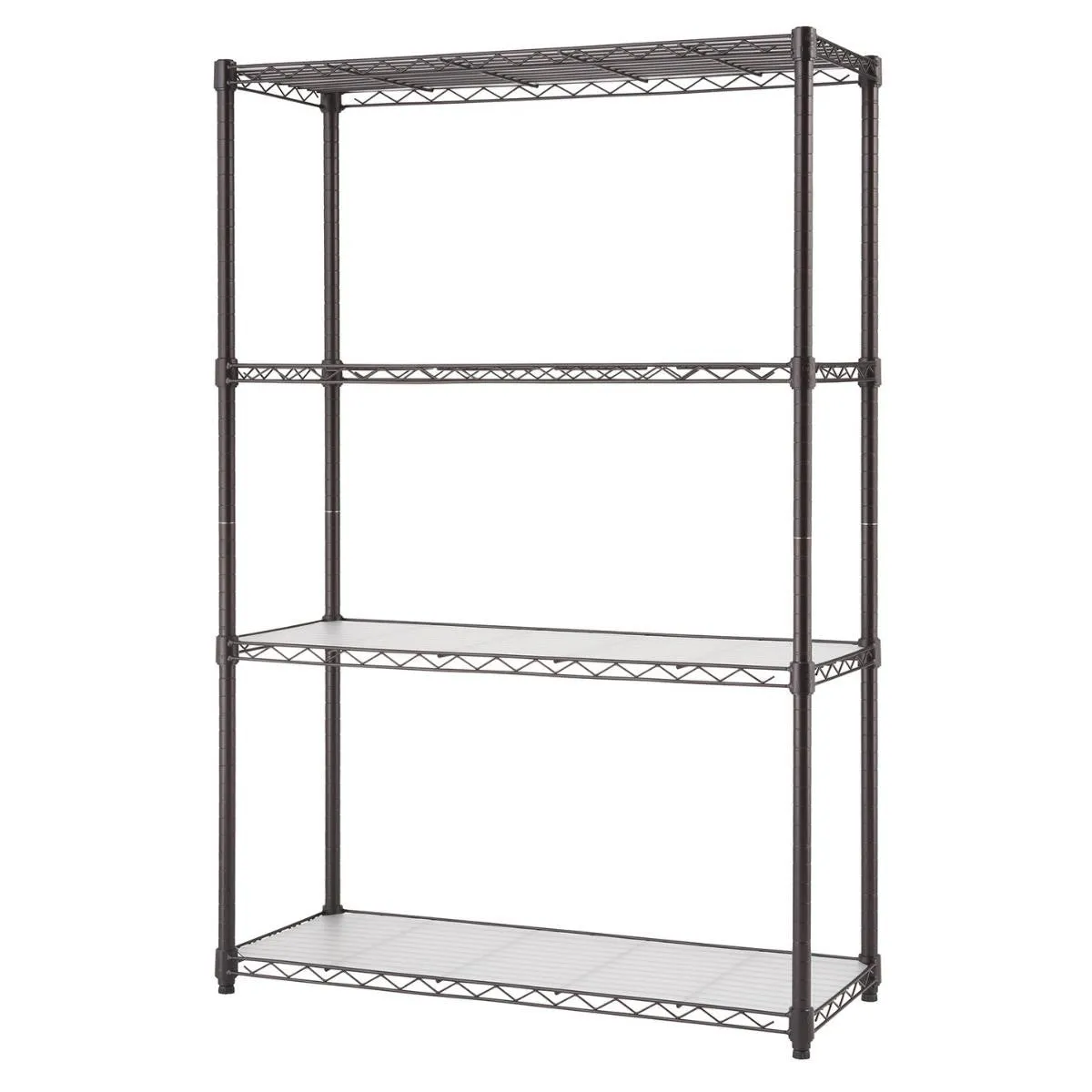 Trinity 4-Tier 36x14x54 Wire Shelving NSF w/ Liners Dark Bronze