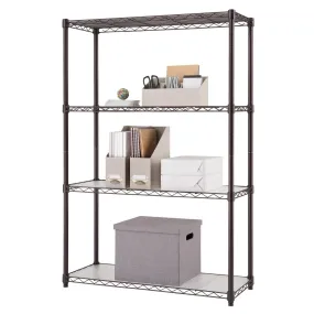 Trinity 4-Tier 36x14x54 Wire Shelving NSF w/ Liners Dark Bronze