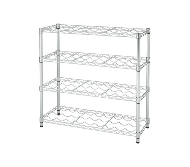 Trinity EcoStorage® 4-Tier 36x14x34.5 Wine Rack NSF Chrome